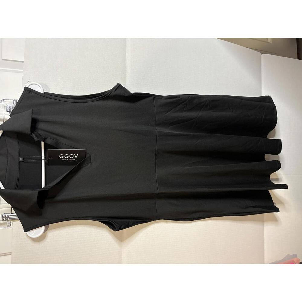 GGOV Sleeveless Black Polo Dress with shorts XL 381